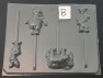 182sp Honey Bear Donkey Pig Tiger Chocolate Candy Lollipop Mold FACTORY SECOND